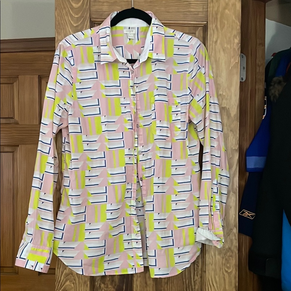 Colorful Geometric Womens button down